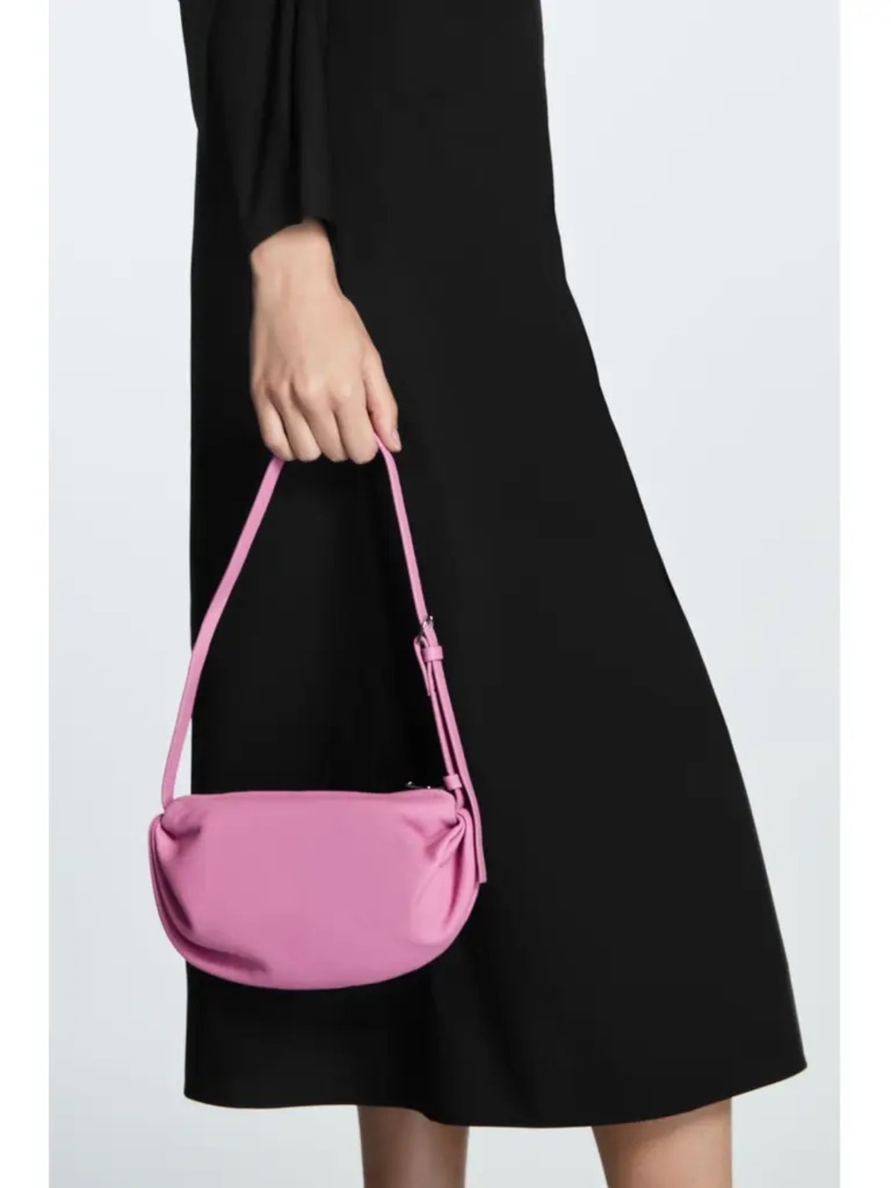 Soft Pink Shoulder Bag with Adjustable Strap